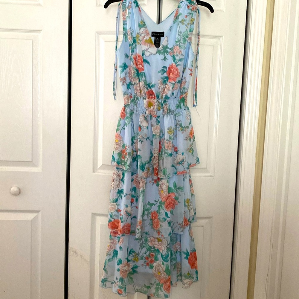 Blue Floral Cocktail dress